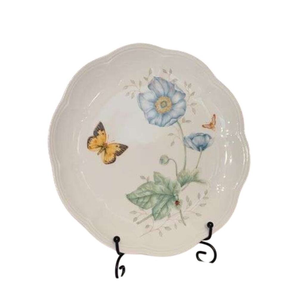 LENOX Butterfly Meadow Monarch Luncheon Accent Salad Plate 9" Scalloped Edge